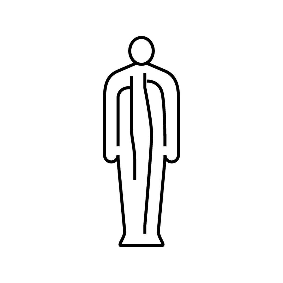 meridian pathways acupuncture line icon illustration vector