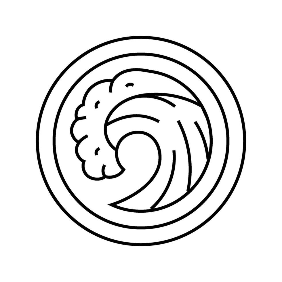 spiral acupuncture line icon illustration vector