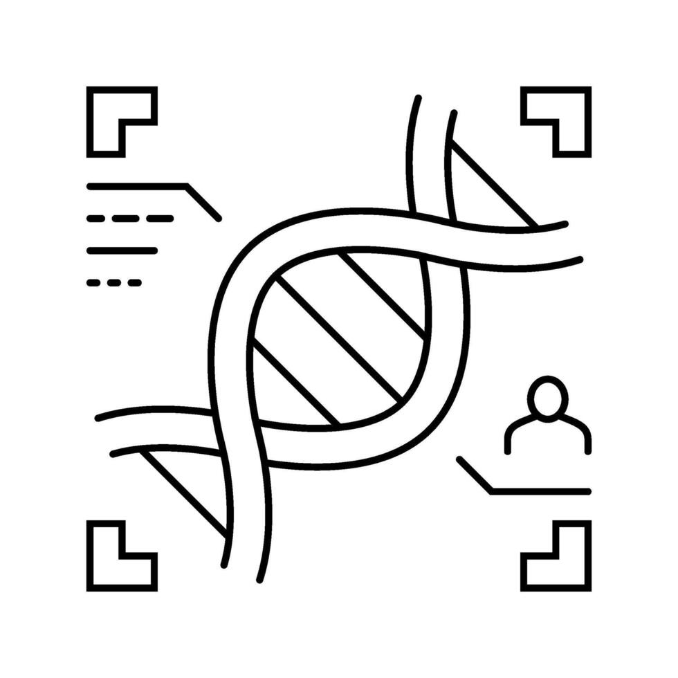 dna sequencing line icon illustration vector
