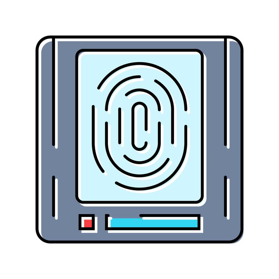 sensor biometric color icon illustration vector