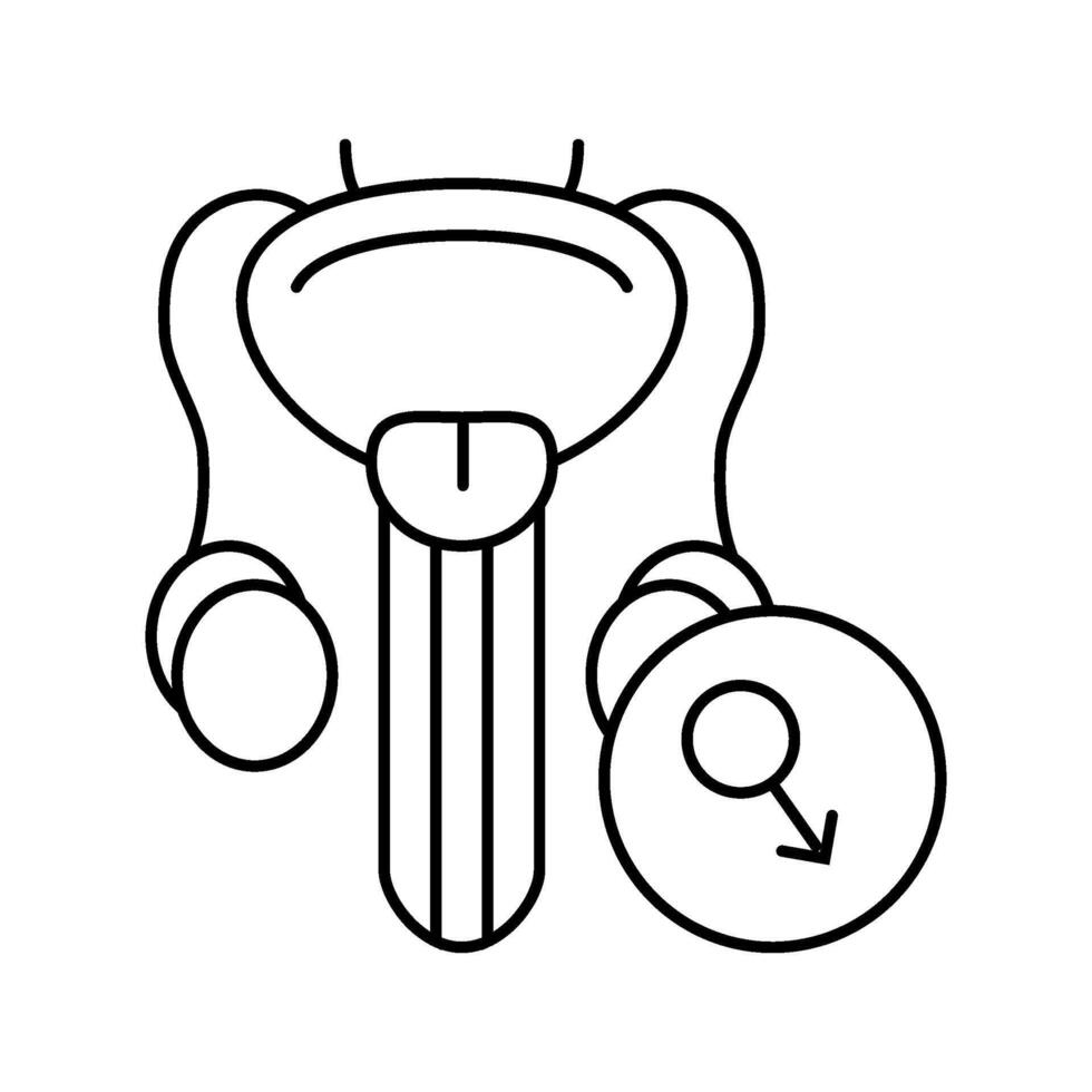 erectile dysfunction line icon illustration vector