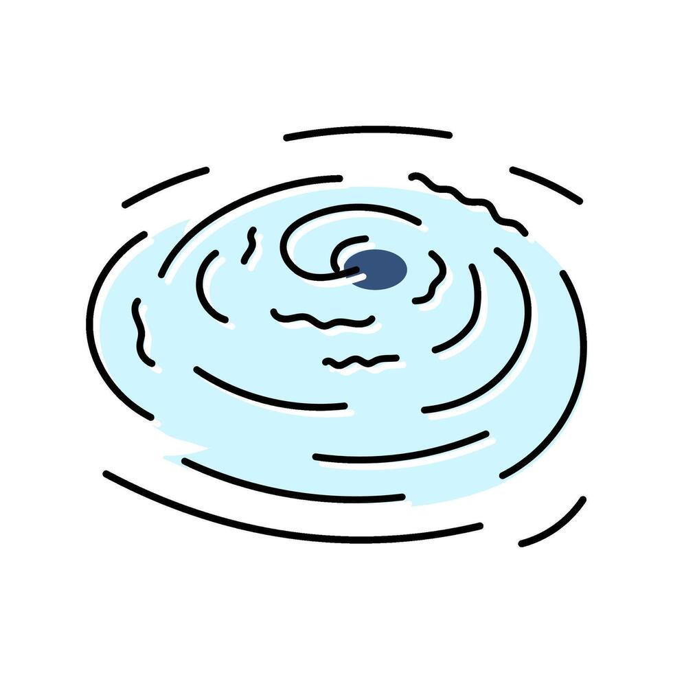 hurricane weather natural phenomena color icon illustration vector
