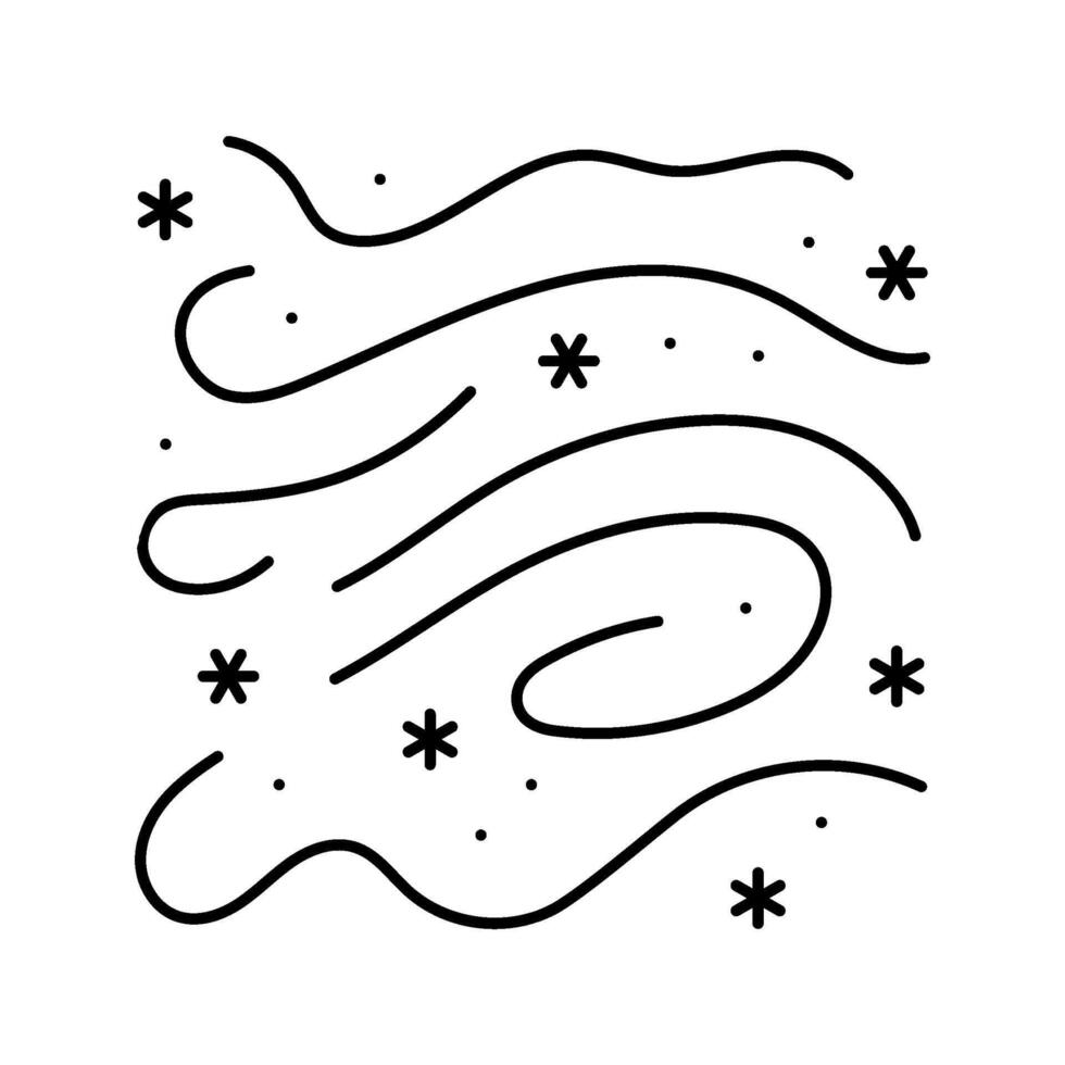 blizzard weather natural phenomena line icon illustration vector