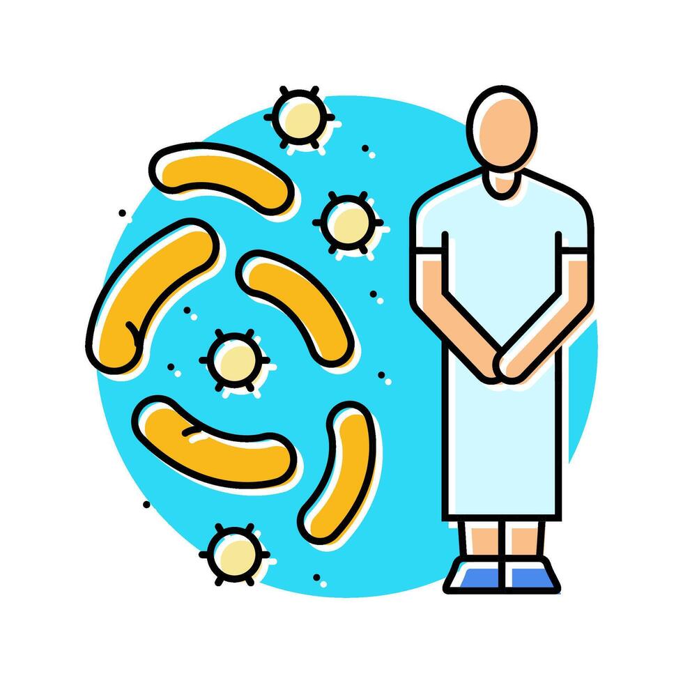 chronic fatigue syndrome color icon illustration vector