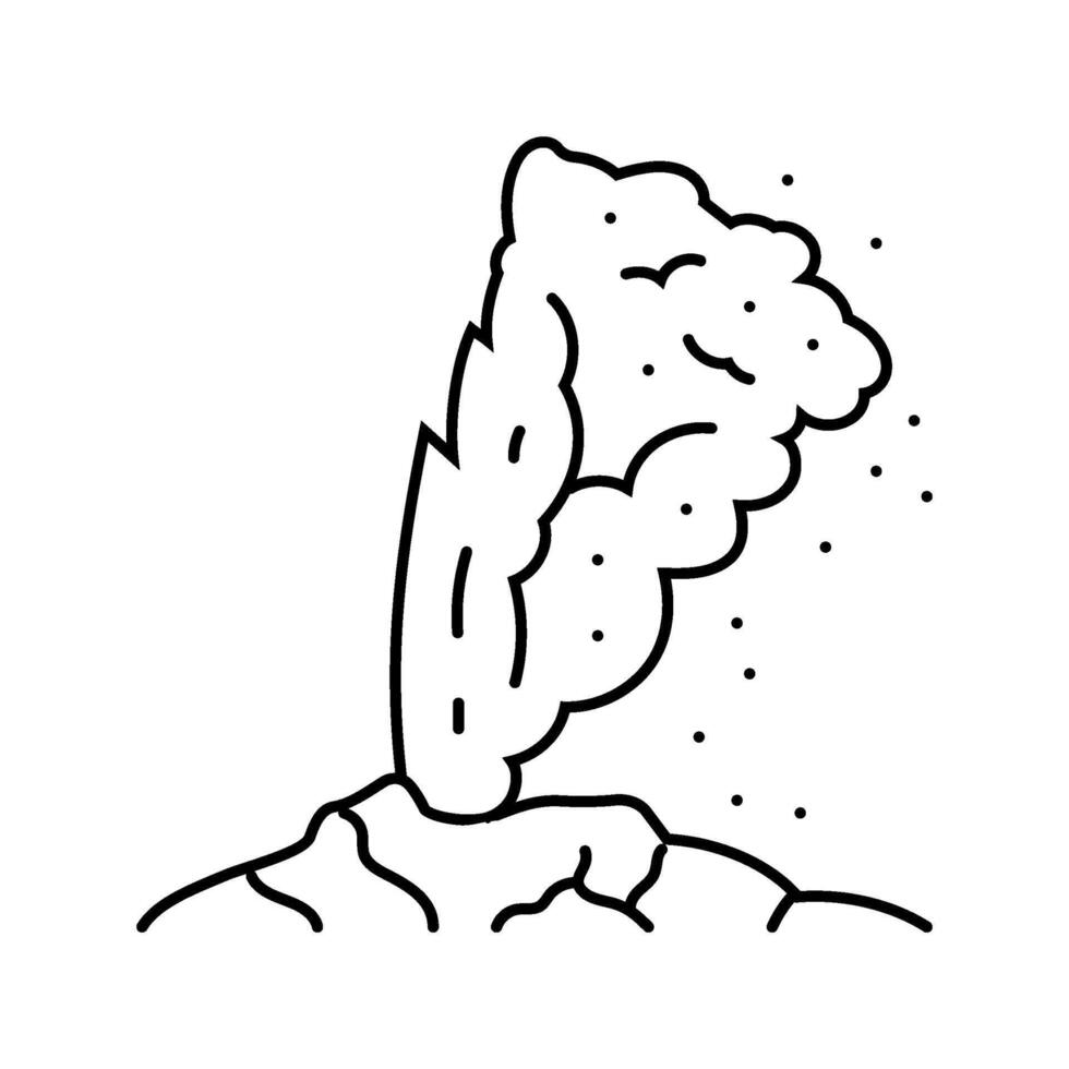 iceberg weather natural phenomena line icon illustration vector