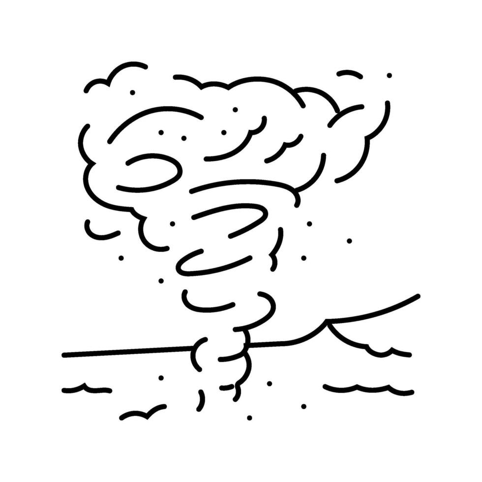 geyser weather natural phenomena line icon illustration vector
