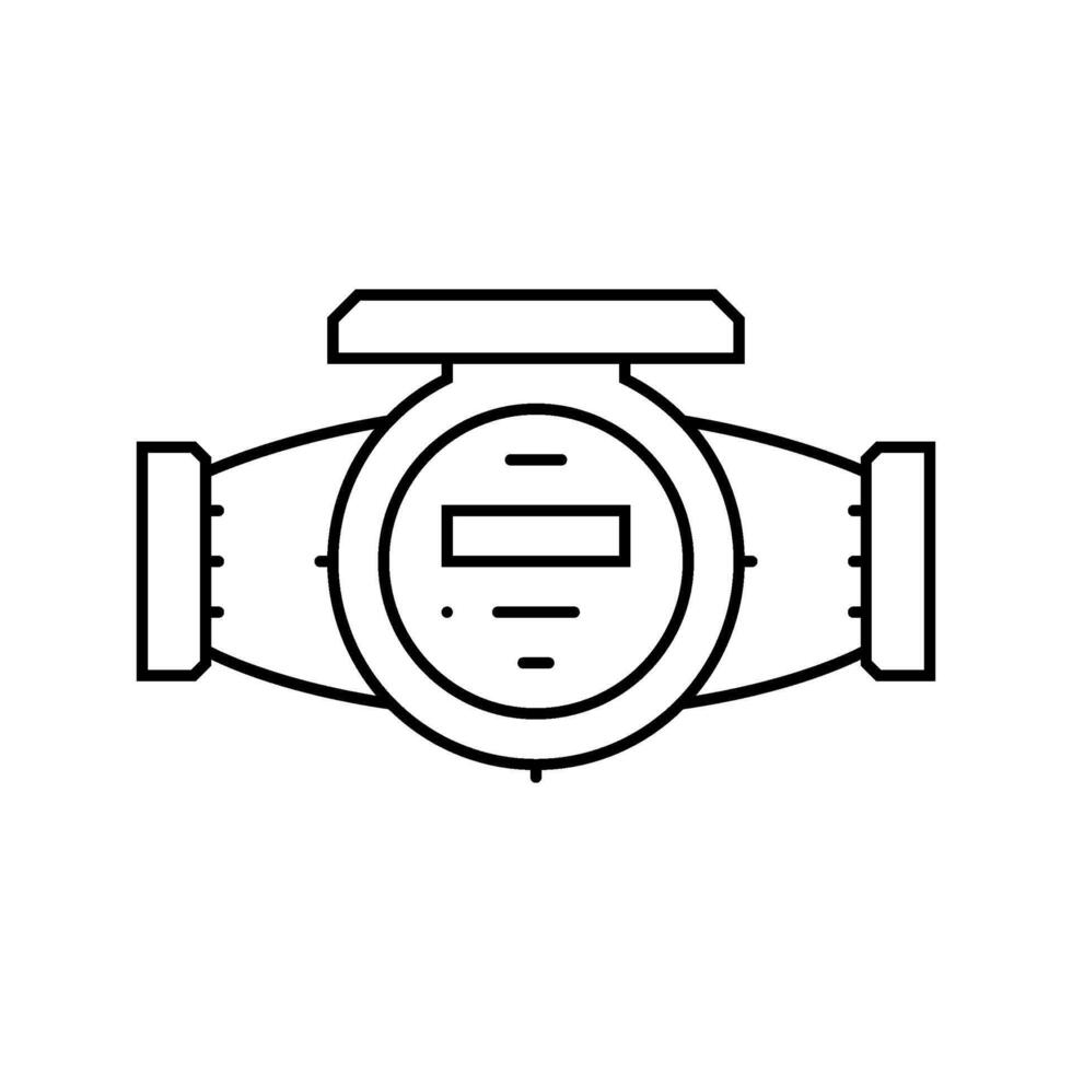 meter water saving line icon illustration vector