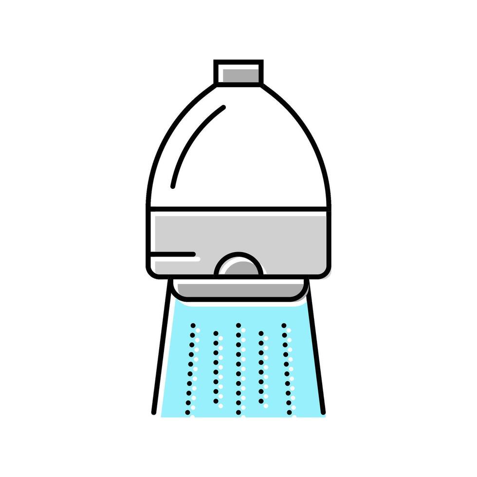 low flow showerhead water saving color icon illustration vector