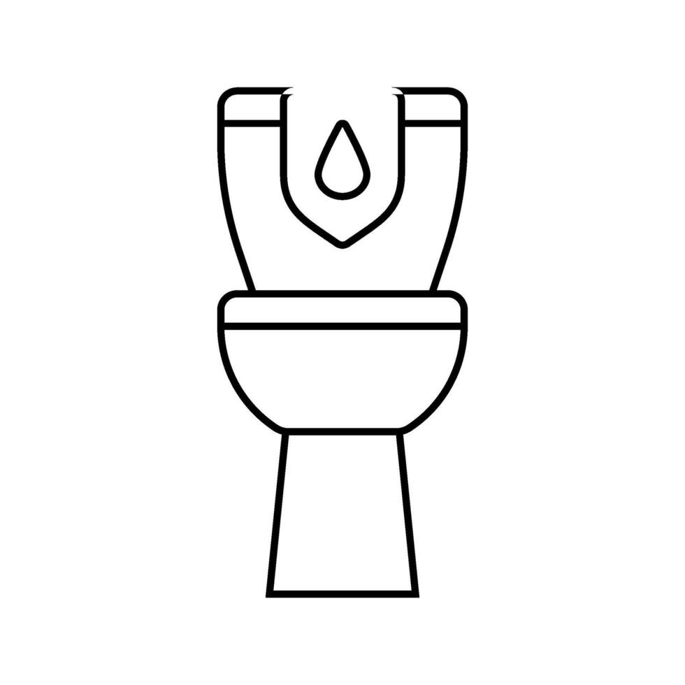 efficient toilet water saving line icon illustration vector