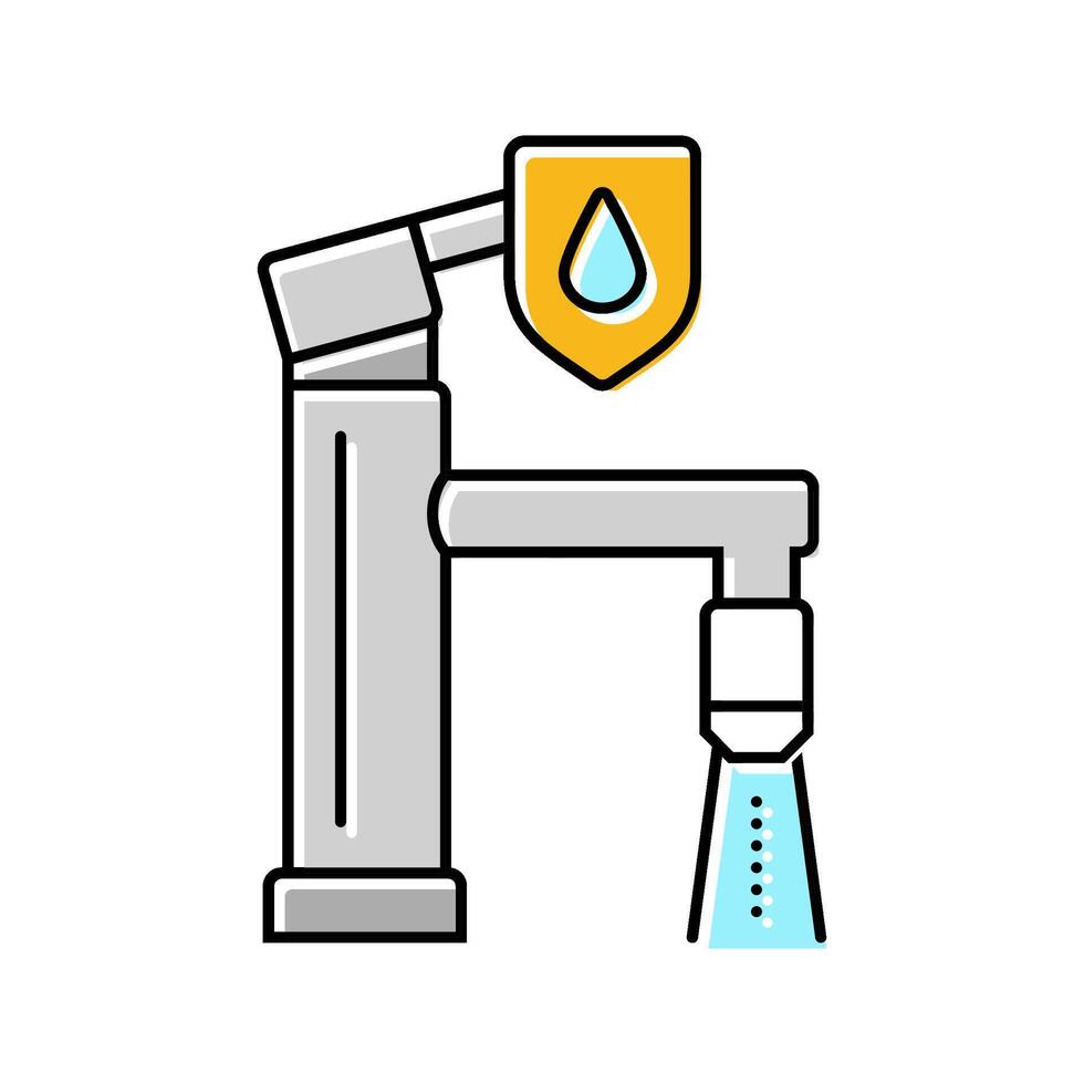 saving faucet water color icon illustration vector