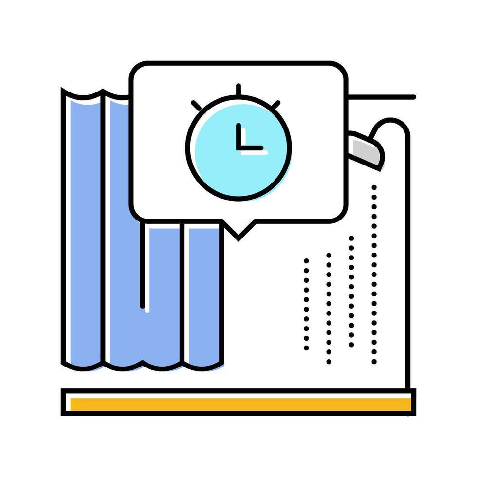shorter showers water saving color icon illustration vector