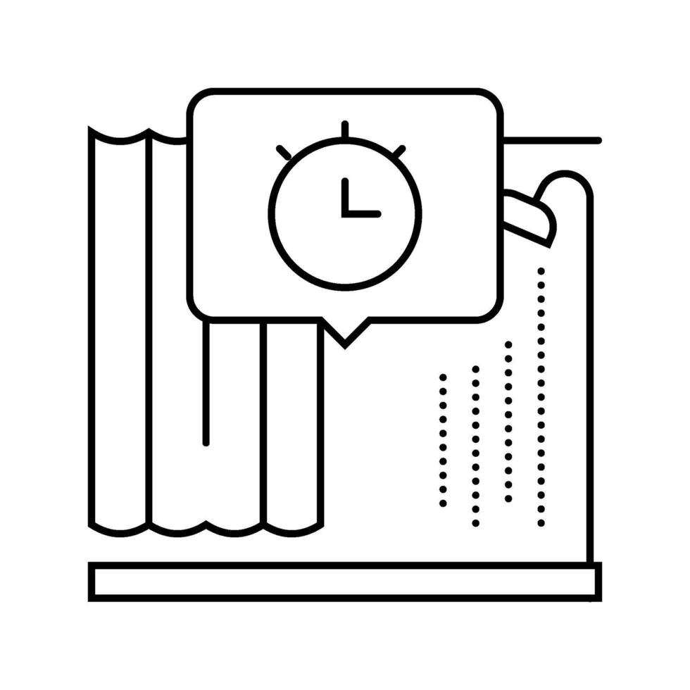 shorter showers water saving line icon illustration vector