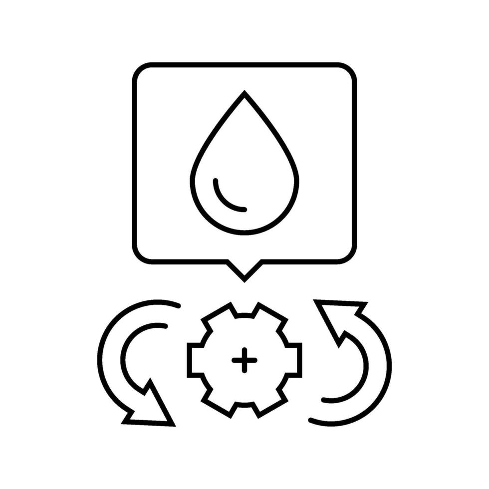 bottle refill station line icon illustration vector