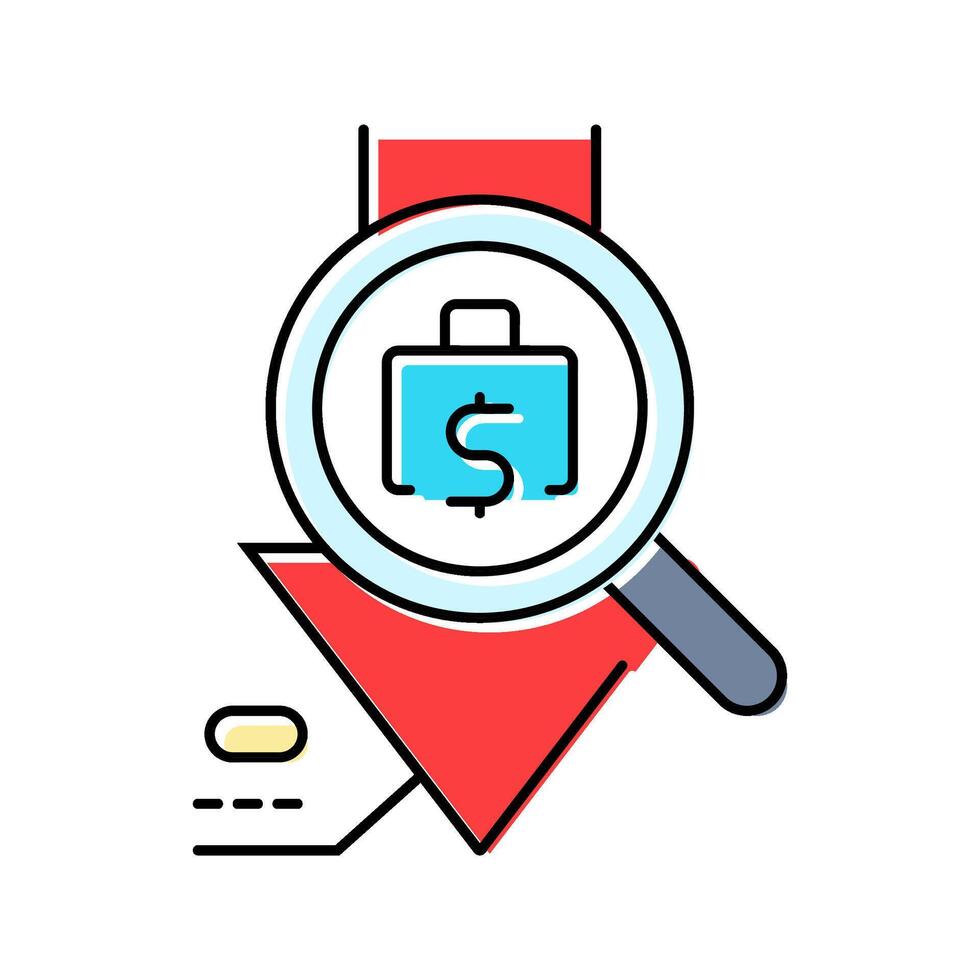 expense tracking budget planning color icon illustration vector