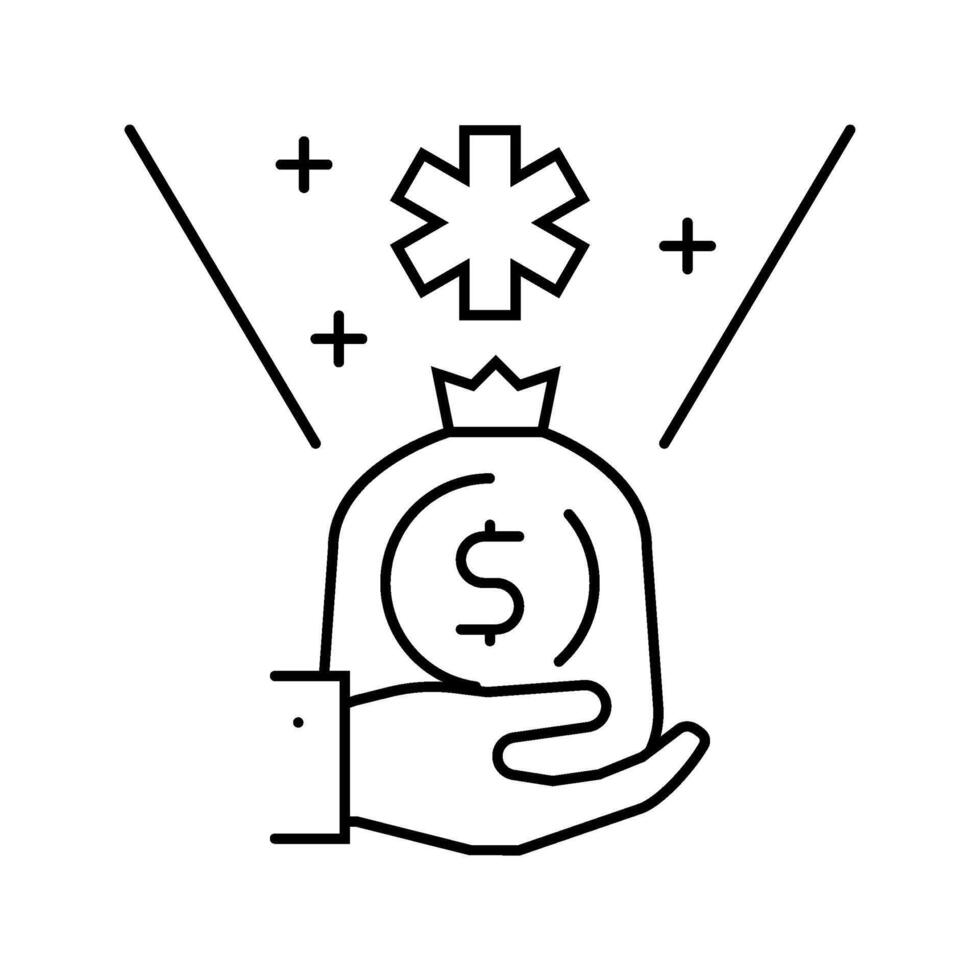 pie chart budget planning line icon illustration vector