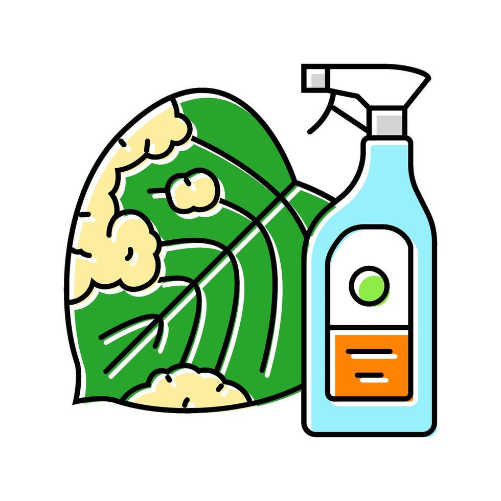 plant disease treatment garden maintenance color icon illustration vector