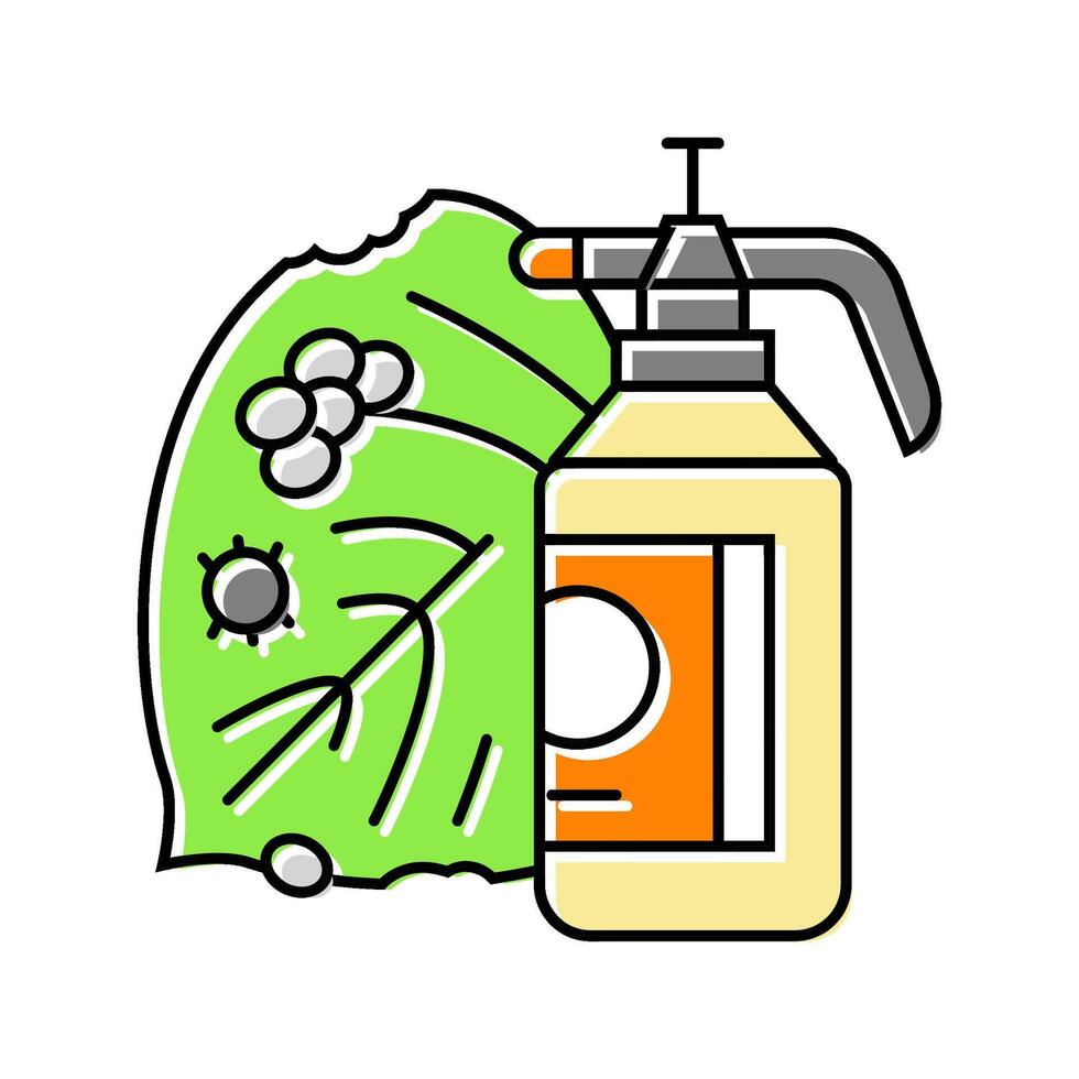 pruning shears sharpening garden maintenance color icon illustration vector
