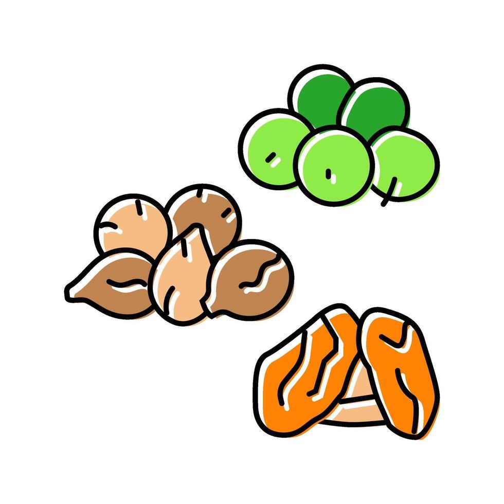 triphala ayurveda color icon illustration vector