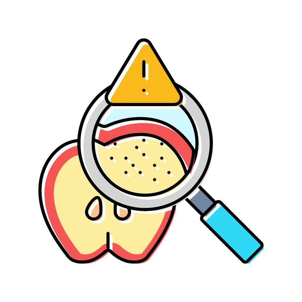 allergies food safety color icon illustration vector