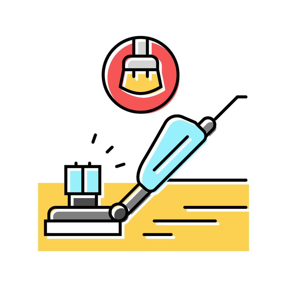 floor polishing home maintenance color icon illustration vector