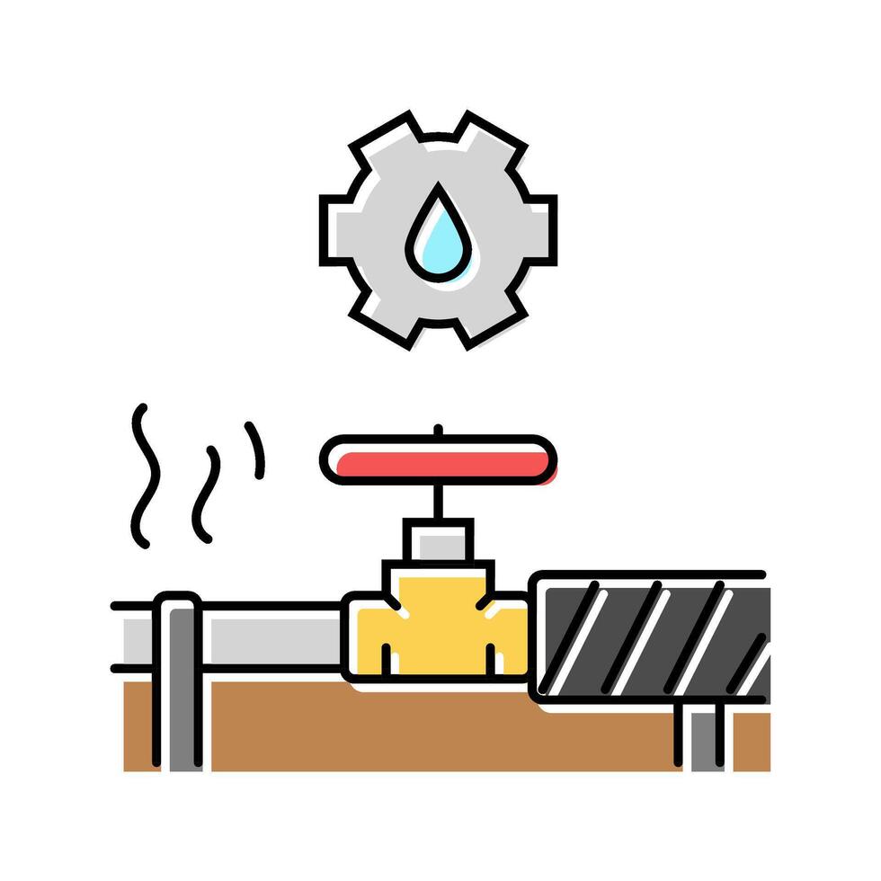 water pipe insulation home maintenance color icon illustration vector