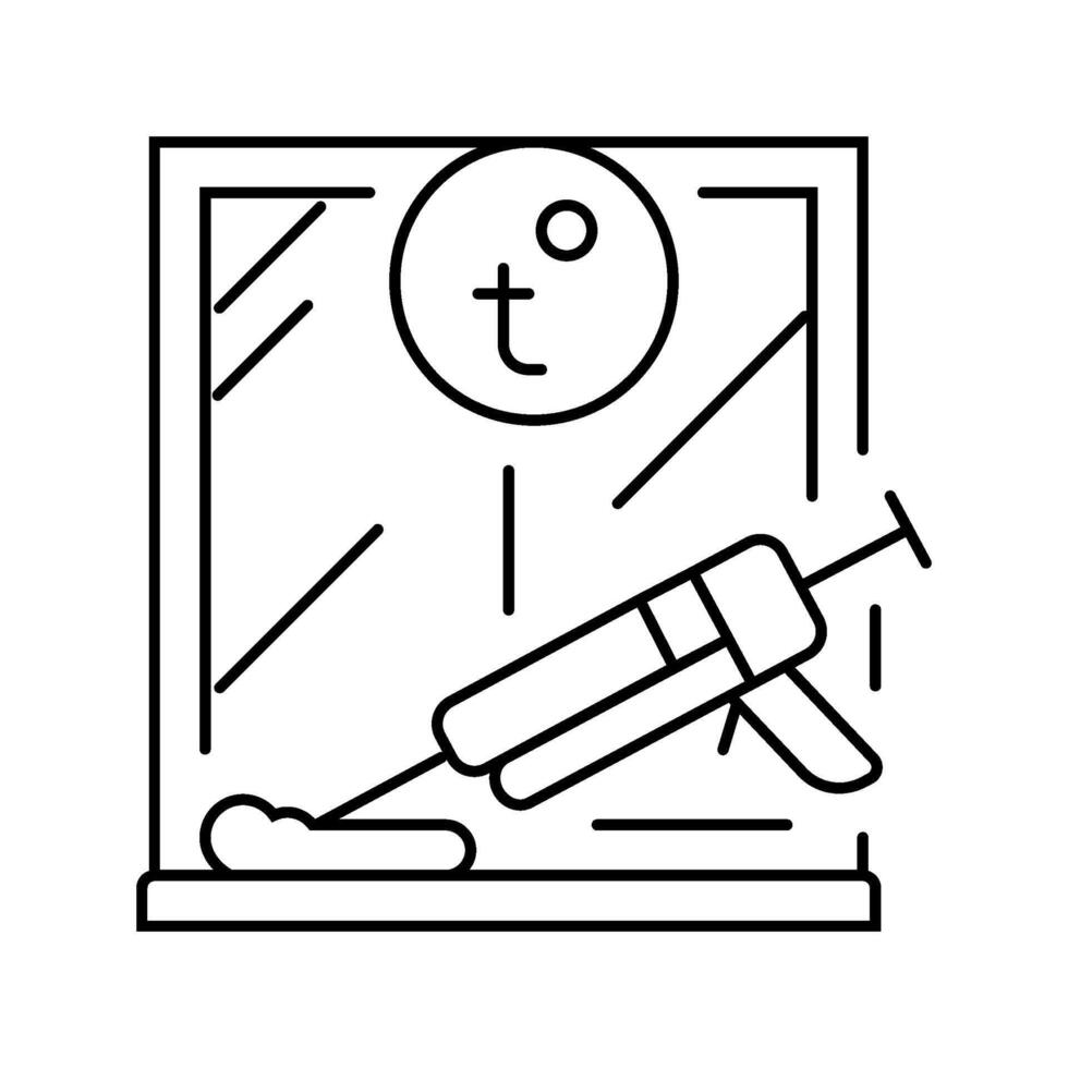 attic insulation home maintenance line icon illustration vector