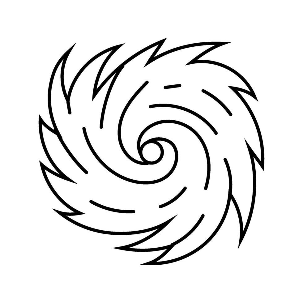 cyclone hurricane disaster line icon illustration vector