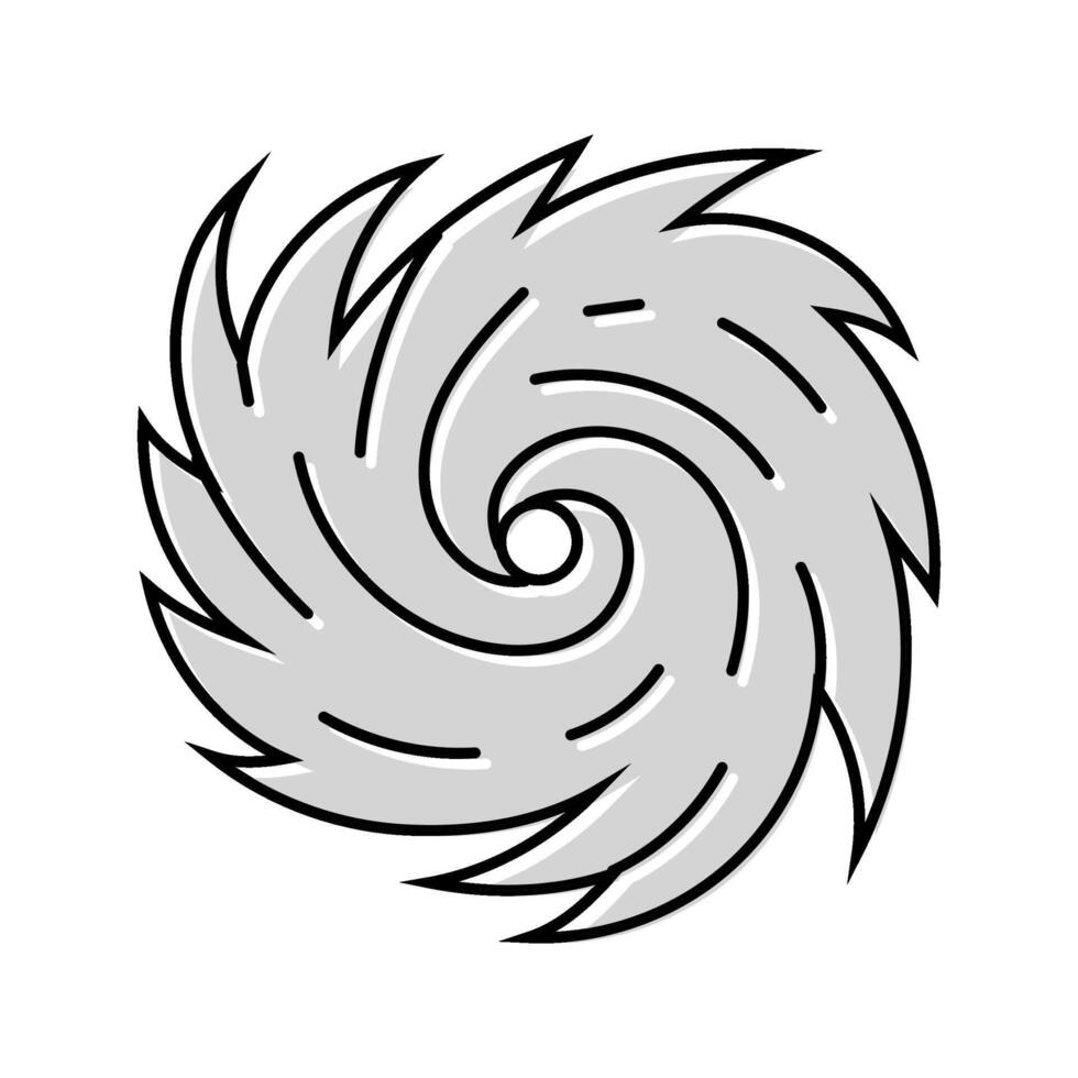 cyclone hurricane disaster color icon illustration vector