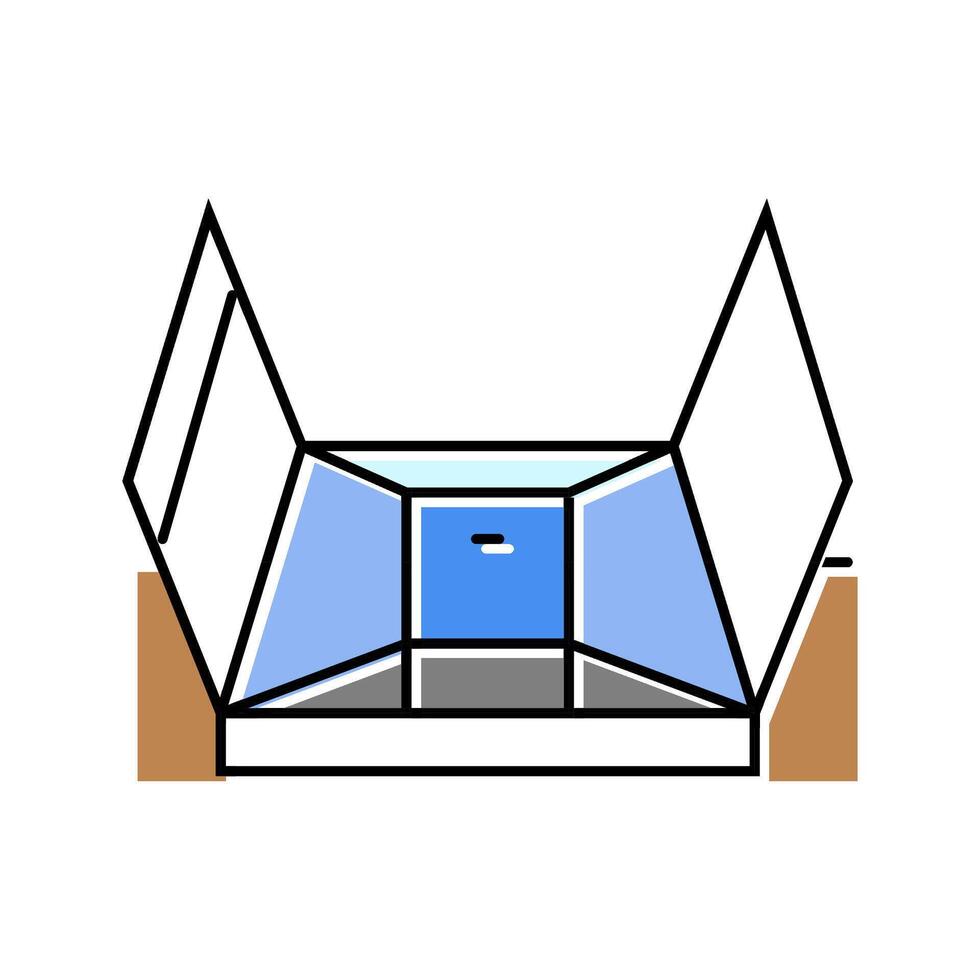 shelter hurricane disaster color icon illustration vector