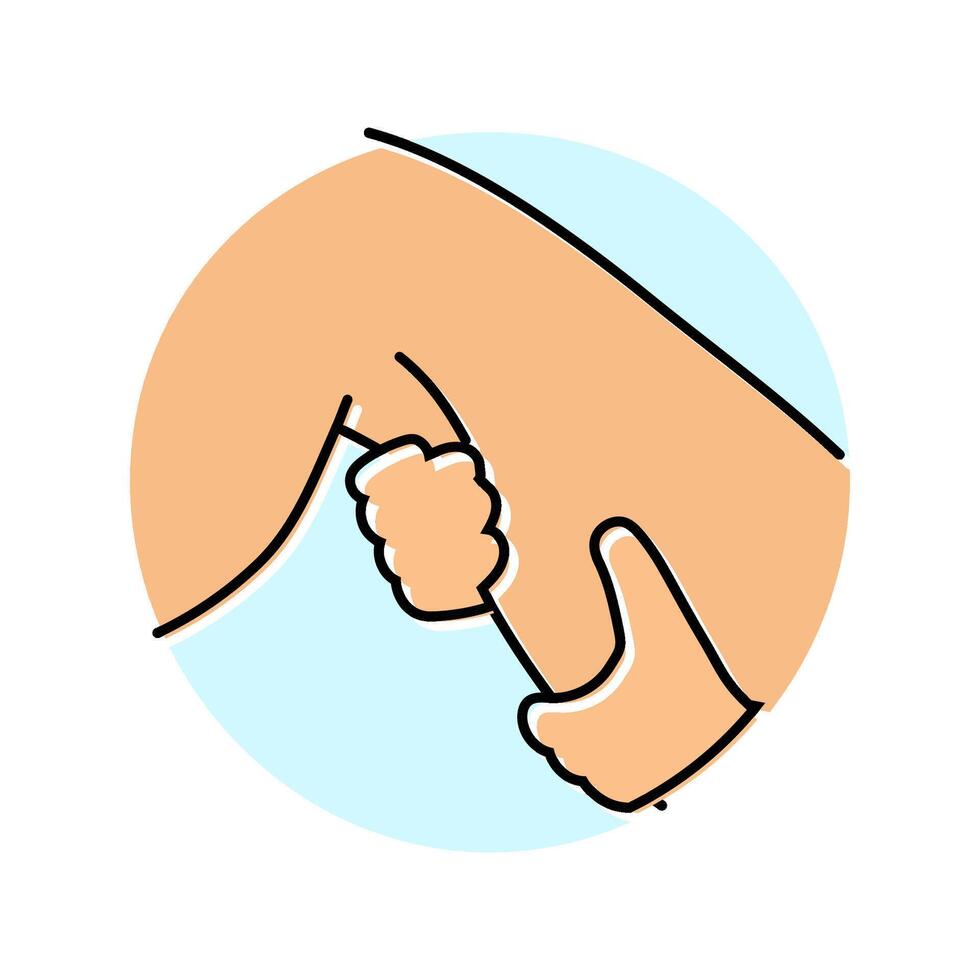 hamstrings massage therapy color icon illustration vector
