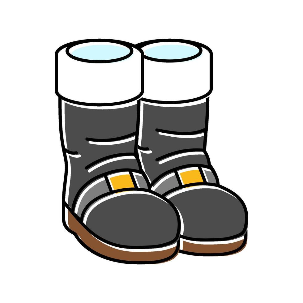 santa claus boots color icon illustration vector