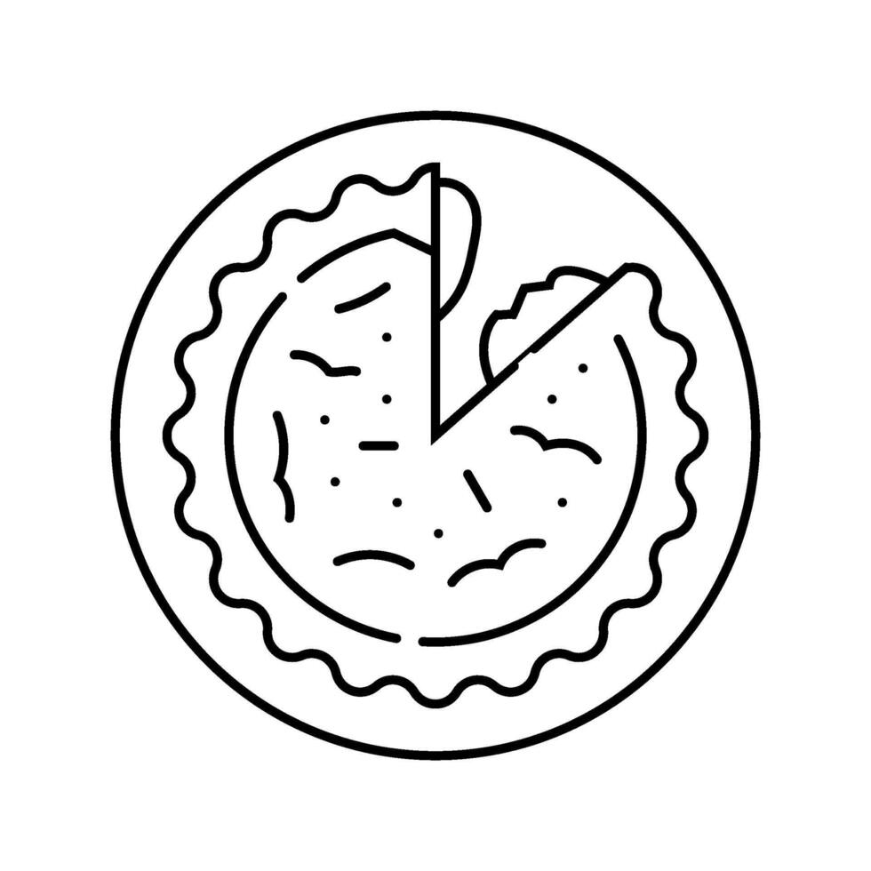 pot pie chicken food line icon illustration vector