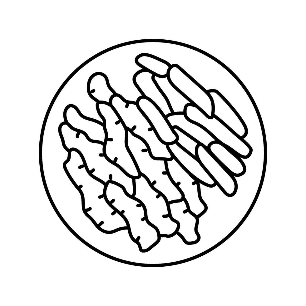 fajitas chicken food line icon illustration vector