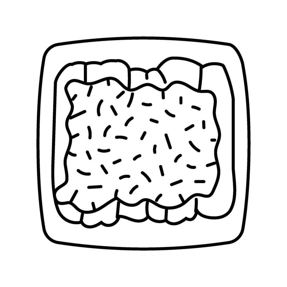 enchiladas chicken dish line icon illustration vector