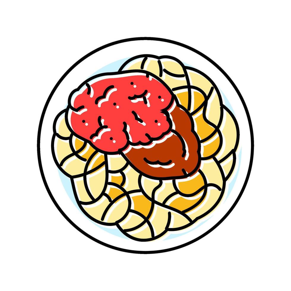 shawarma chicken dish color icon illustration vector