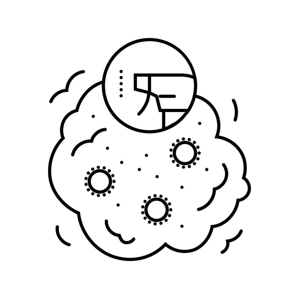 disinfection bleach line icon illustration vector