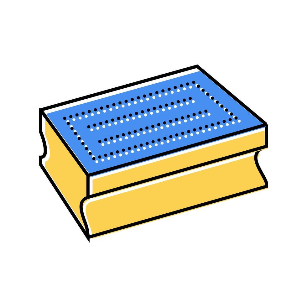 cleaning sponge bleach color icon illustration vector