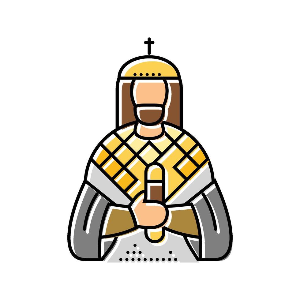 emperor byzantine color icon illustration vector