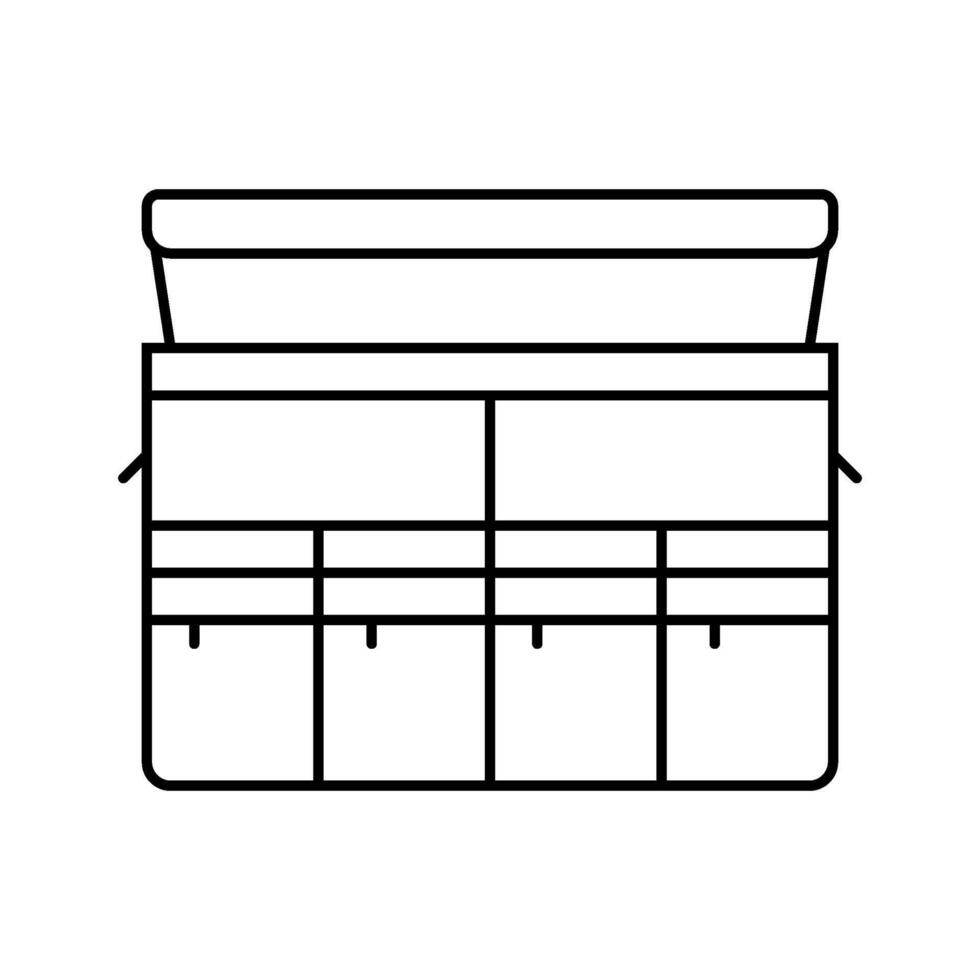 trunk organizer accessory line icon illustration vector