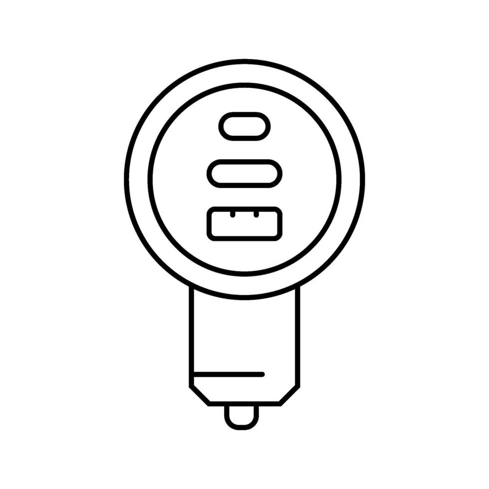 usb car charger accessory line icon illustration vector