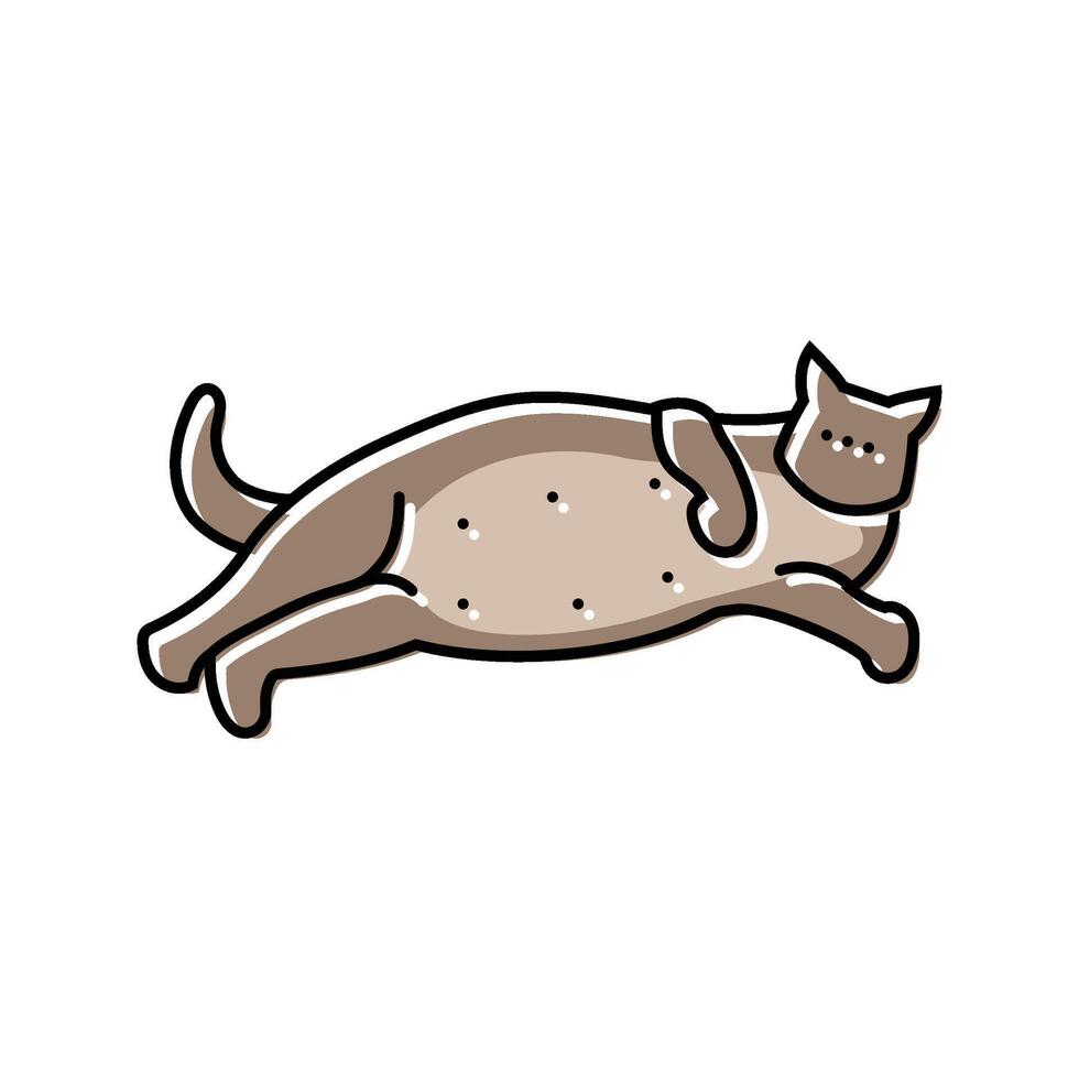 pregnant cat breeding color icon illustration vector