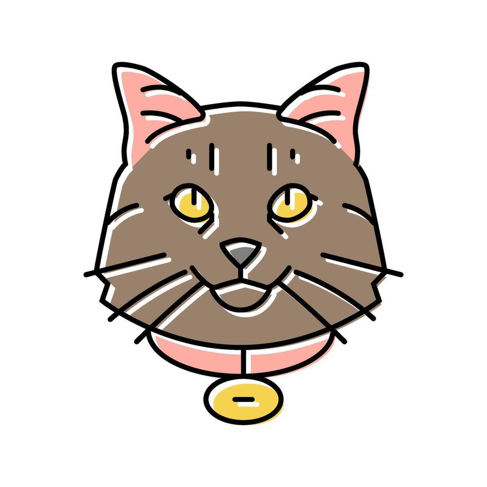 vaccination cat breeding color icon illustration vector