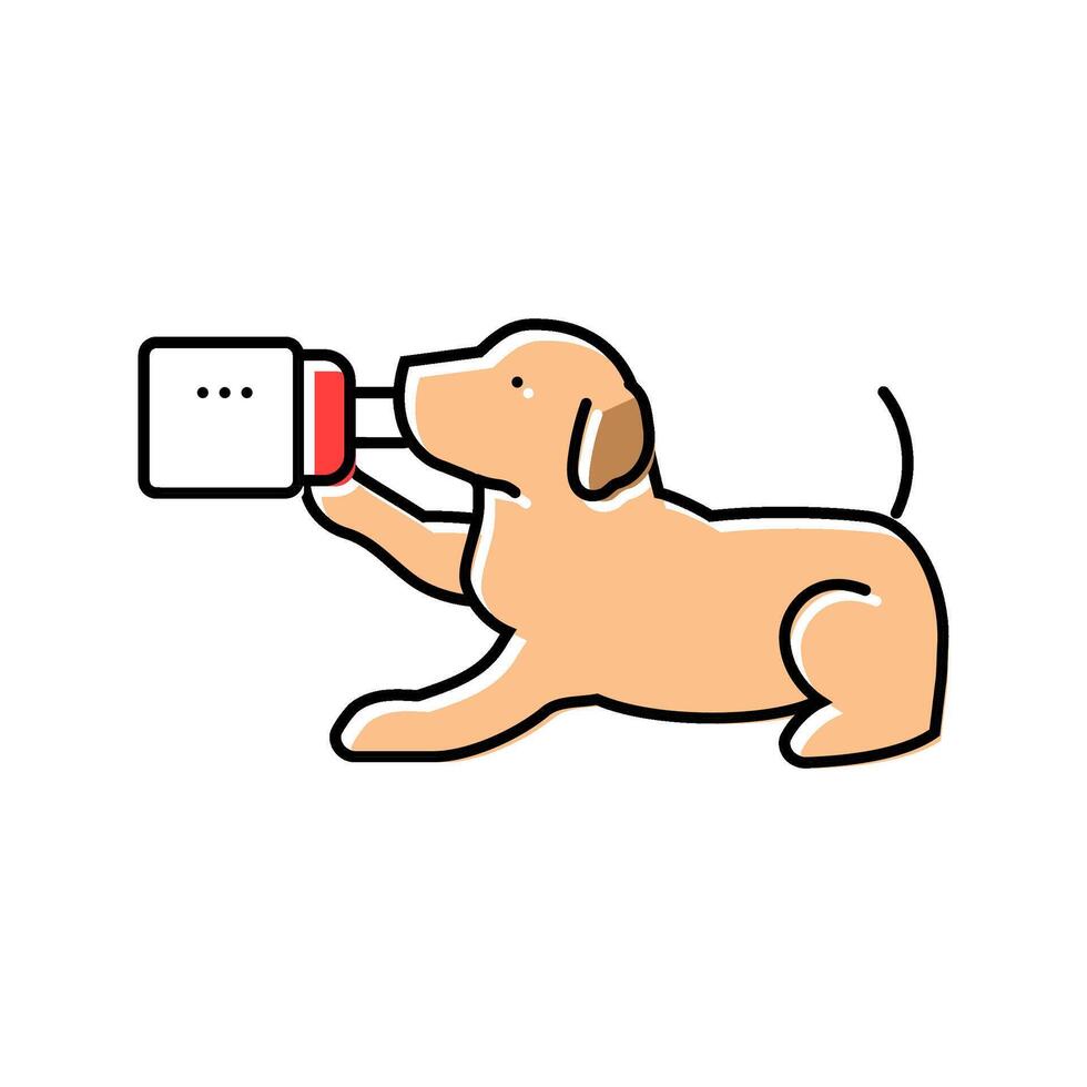 milk bottle dog color icon illustration vector