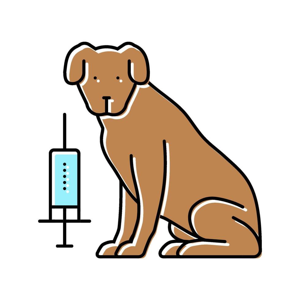 bowtie dog color icon illustration vector