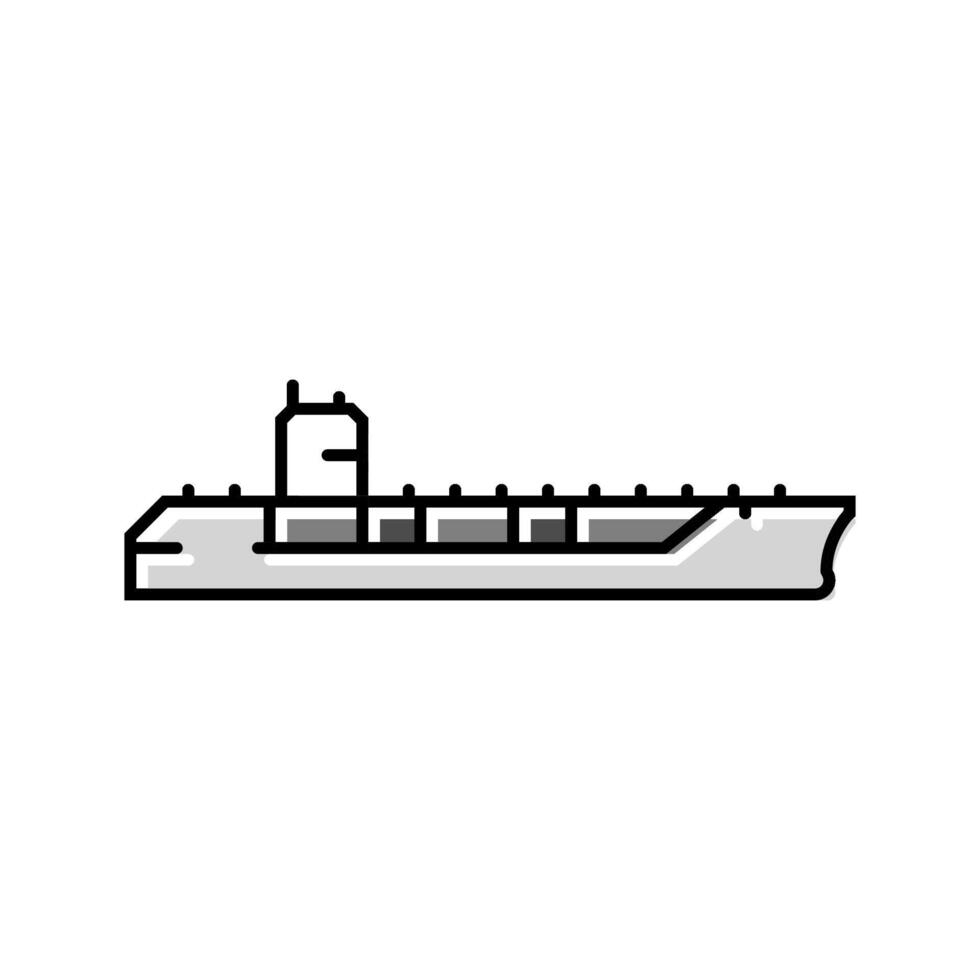 aircraft carrier ship color icon illustration vector