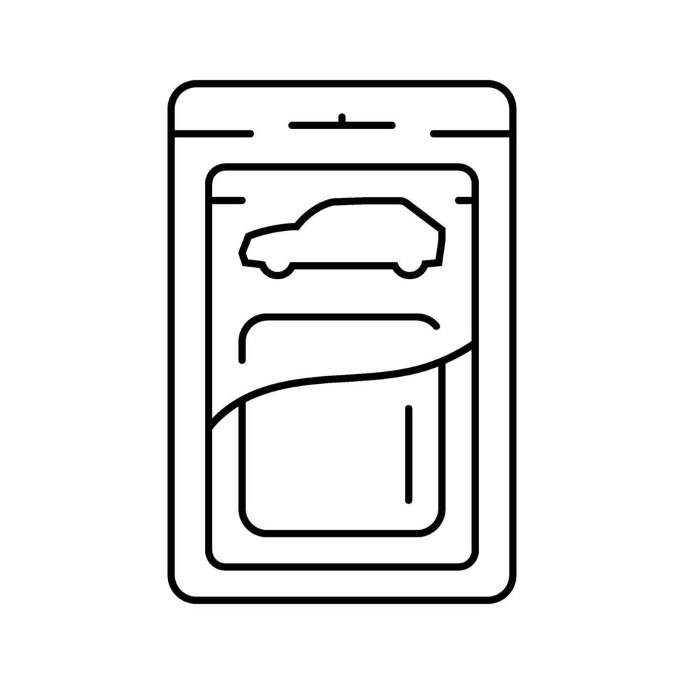 clay bar car care line icon illustration vector
