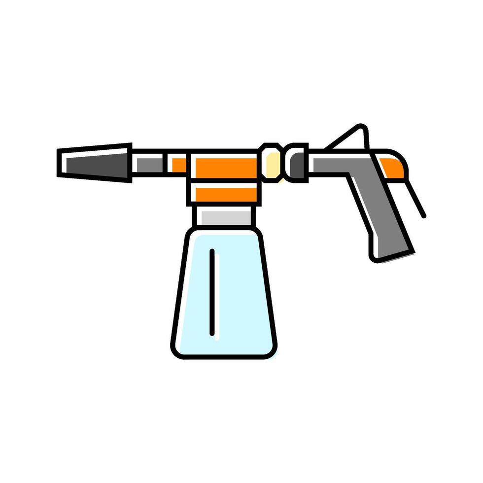 foam cannon car care color icon illustration vector