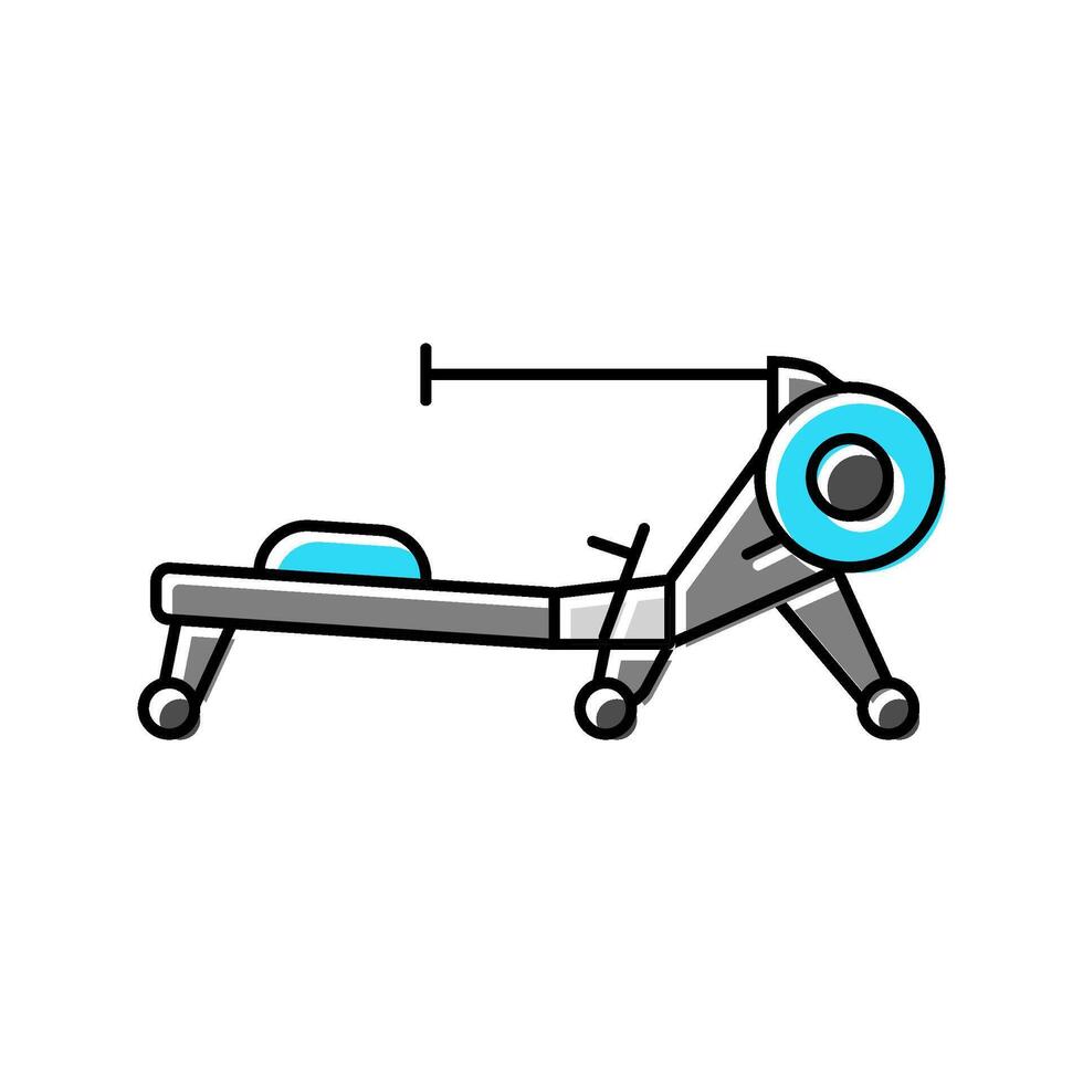 rowing machine fitness tool color icon illustration vector