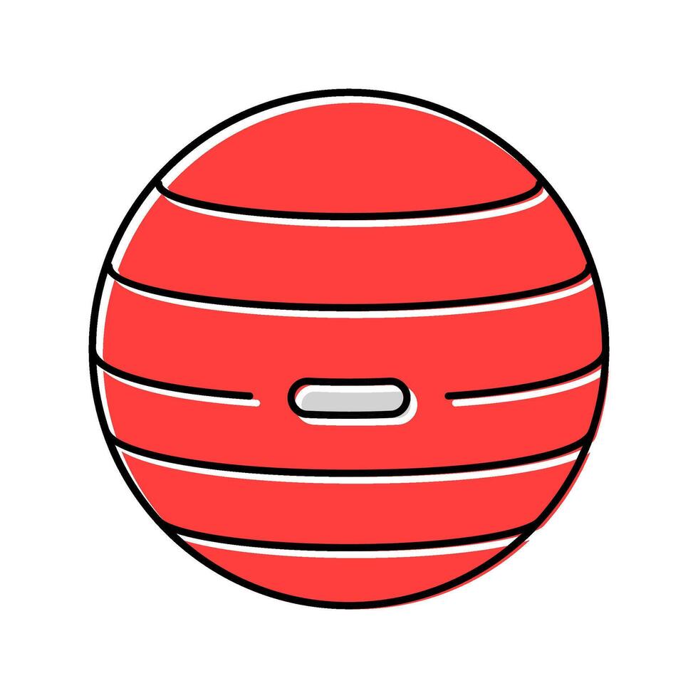 stability ball fitness tool color icon illustration vector