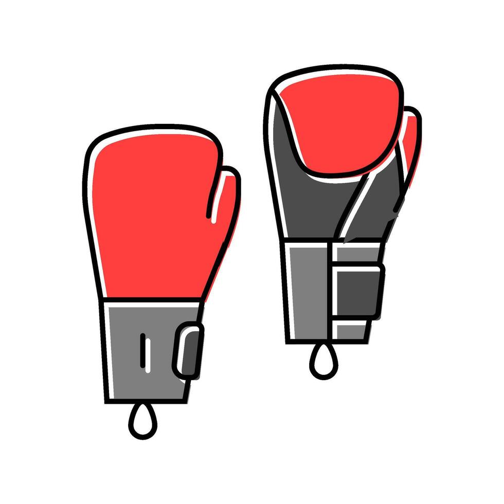 boxing gloves fitness tool color icon illustration vector